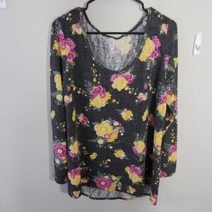 LULAROE SUPER soft‎ floral long sleeve shirt XL